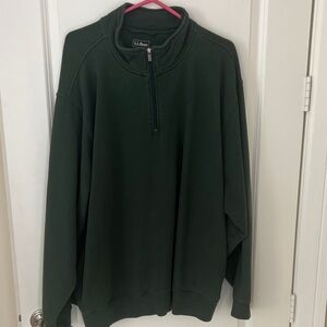L.L. Bean Men's XXL Forest Green Thick Cotton Pullover